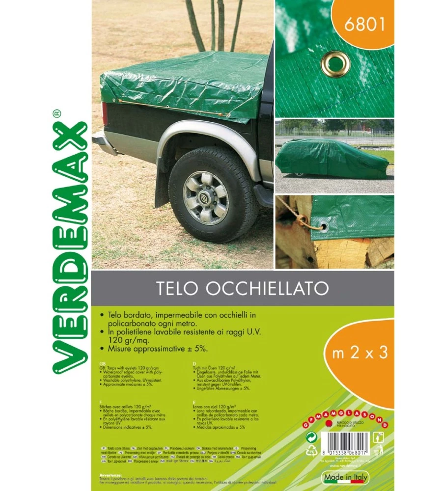 Telo occhiellato 120gr 2x3m